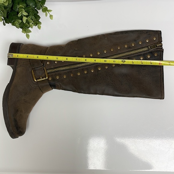 Unr8ed Brown Distressed Tall Boots - Picture 15 of 16